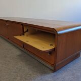 Low Space Age teak sideboard from the 60s/70s