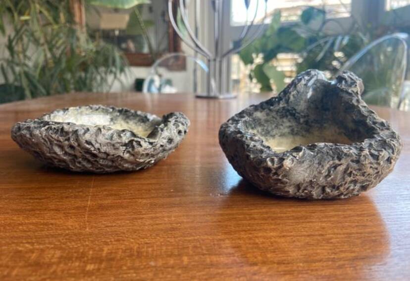 Pair of André Quiron ceramics, Vallauris, 1950