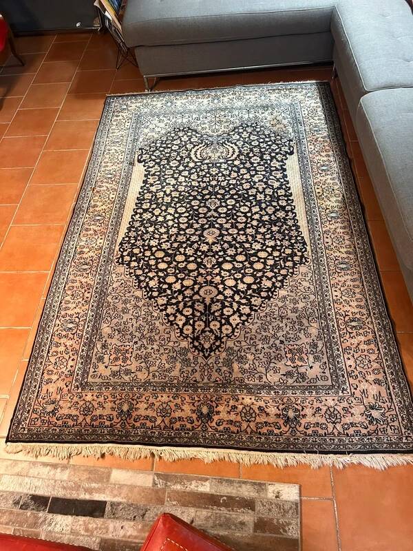 Large blue Persian carpet