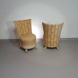 Ensemble de chaises de boudoir françaises