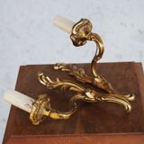 Pair of Louis XV style sconces in bronze with 1 arm of light