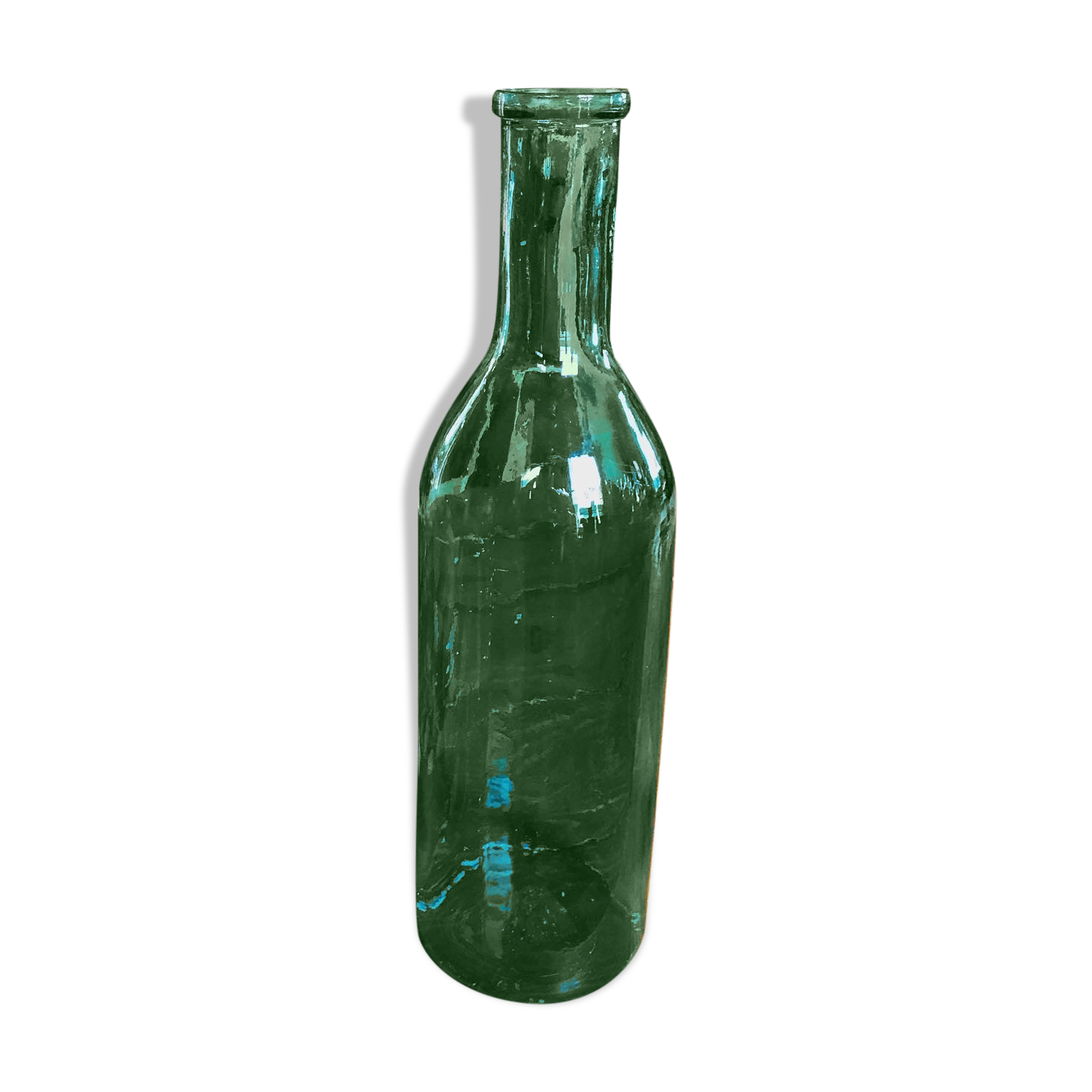Green bottle vase