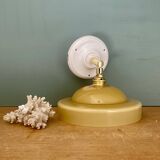 Vintage yellow opaline lampshade wall lamp
