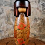 Kokeshi Camelia by Usaburo, Japan, 1970s
