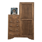 Armoire asymétrique art déco (rénovée)