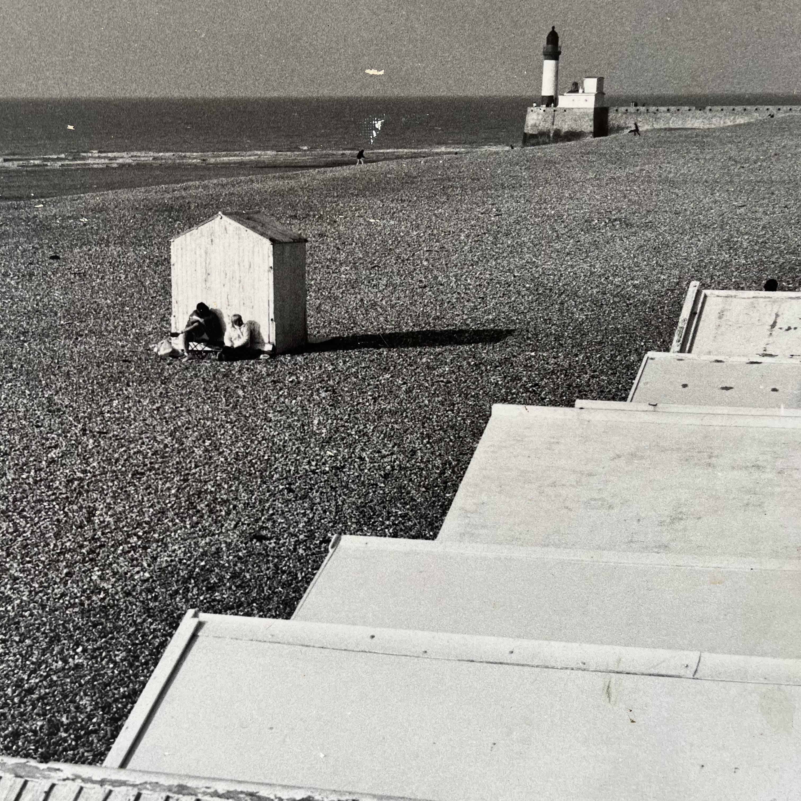 Large photograph on wooden panel Le Tréport 1980