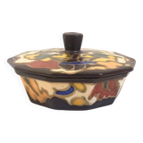 Ceramic candy box Bergen, Belgium 1920s Width 14 cm