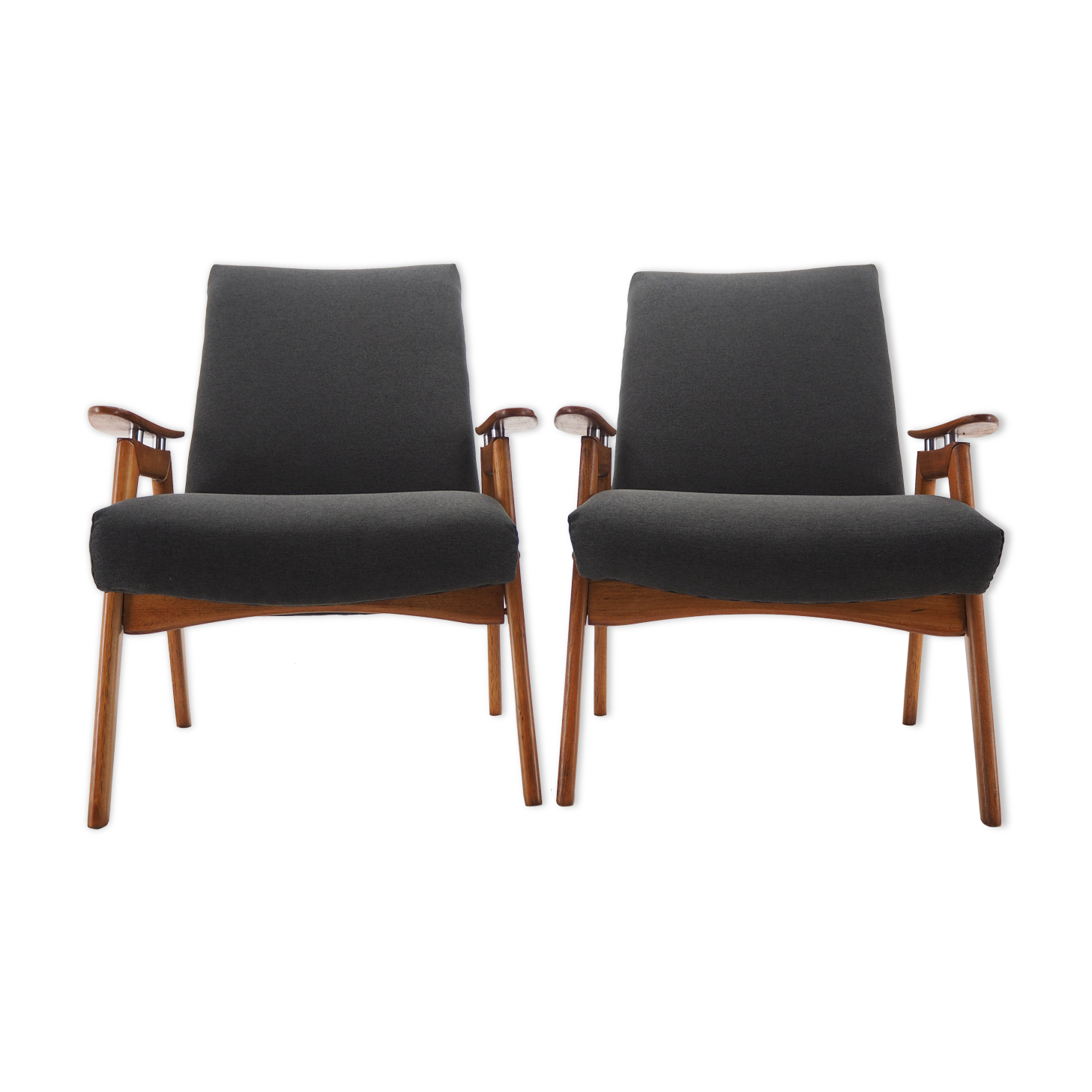 Pair of midcentury armchairs Czechoslovakia 1960s