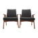 Pair of midcentury armchairs Czechoslovakia 1960s