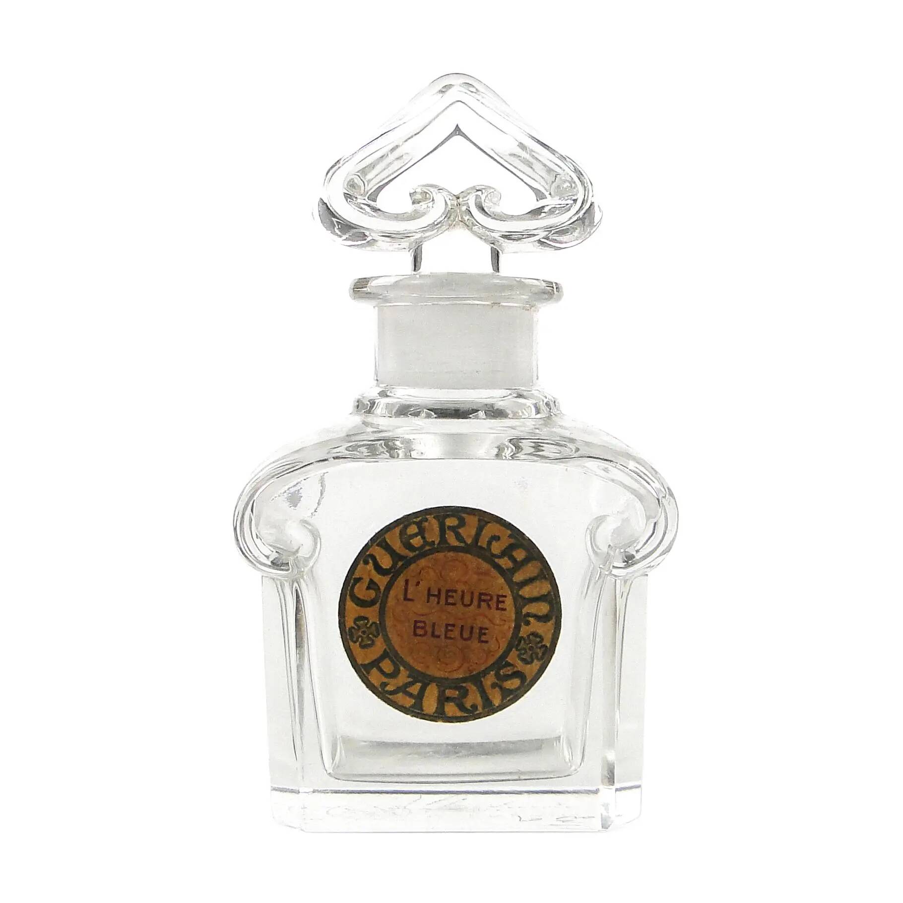 Art Nouveau perfume bottle, pressed glass, France, 1950s