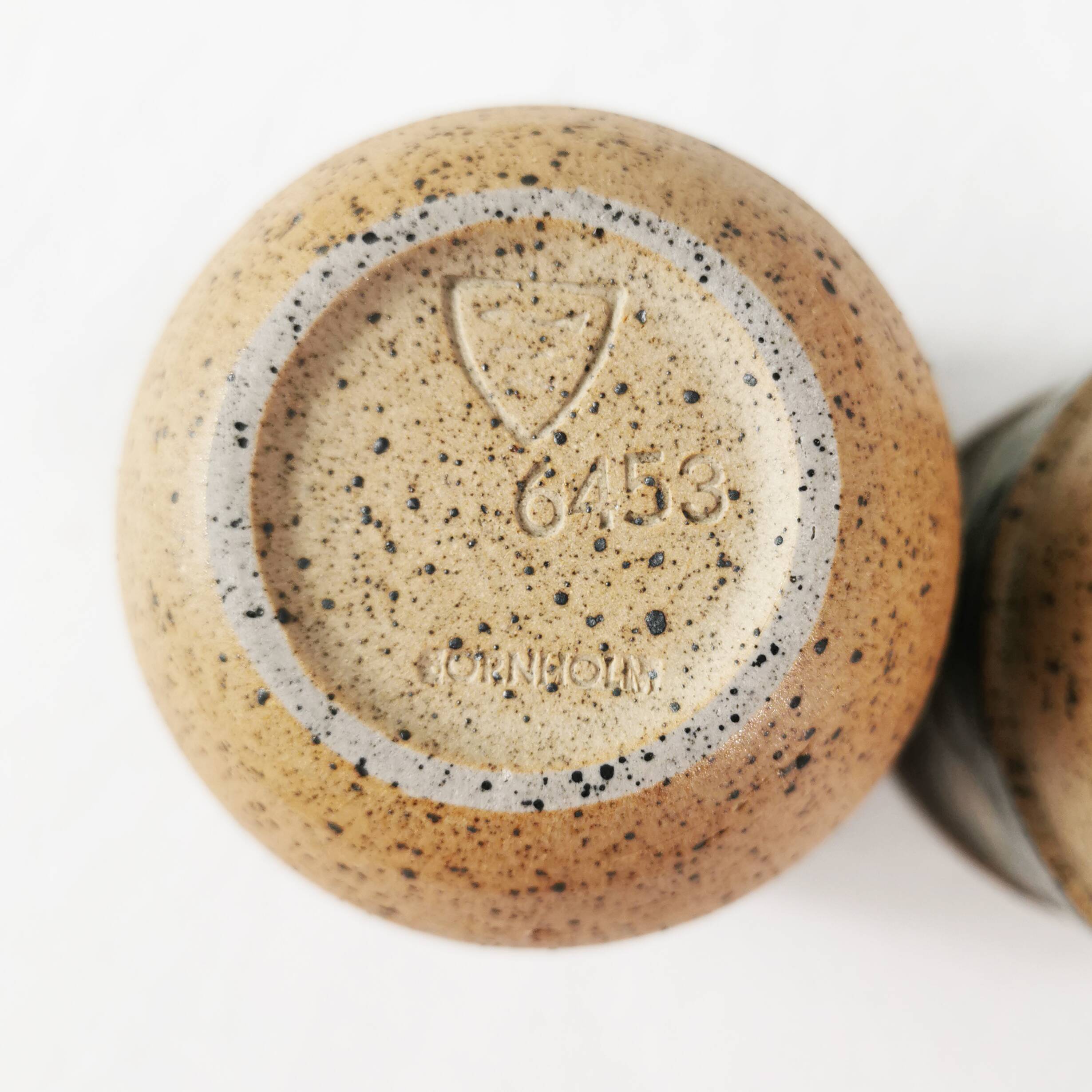 Mid century ceramic mugs, Bornholm, Denmark, 1960s.