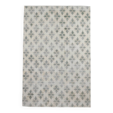 Tapis vintage géométrique beige délavé 7x10, 198x296 cm