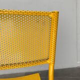 Italian perforated metal chair from the mid-century space age, 1960s.
