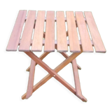 Wood side table slats