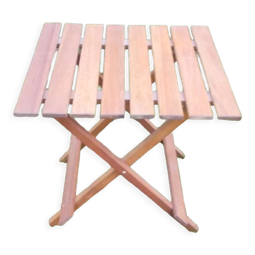 Table basse d'appoint bois lattes