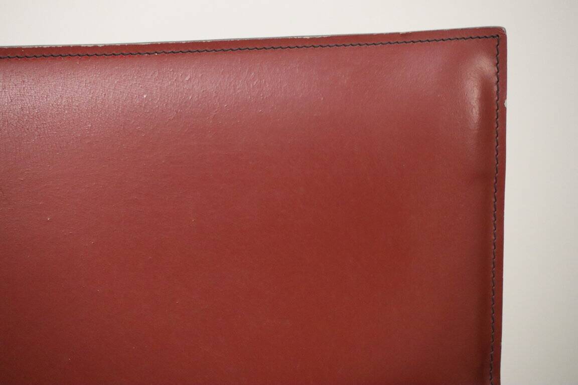 Vintage De Couro leather upholstered armchair, 1980s