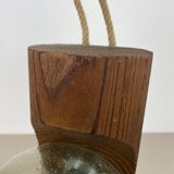 Grande lampe de table sculpturale et organique en bois de pin, attribuée à Temde Lights, Allemagne, années 1970