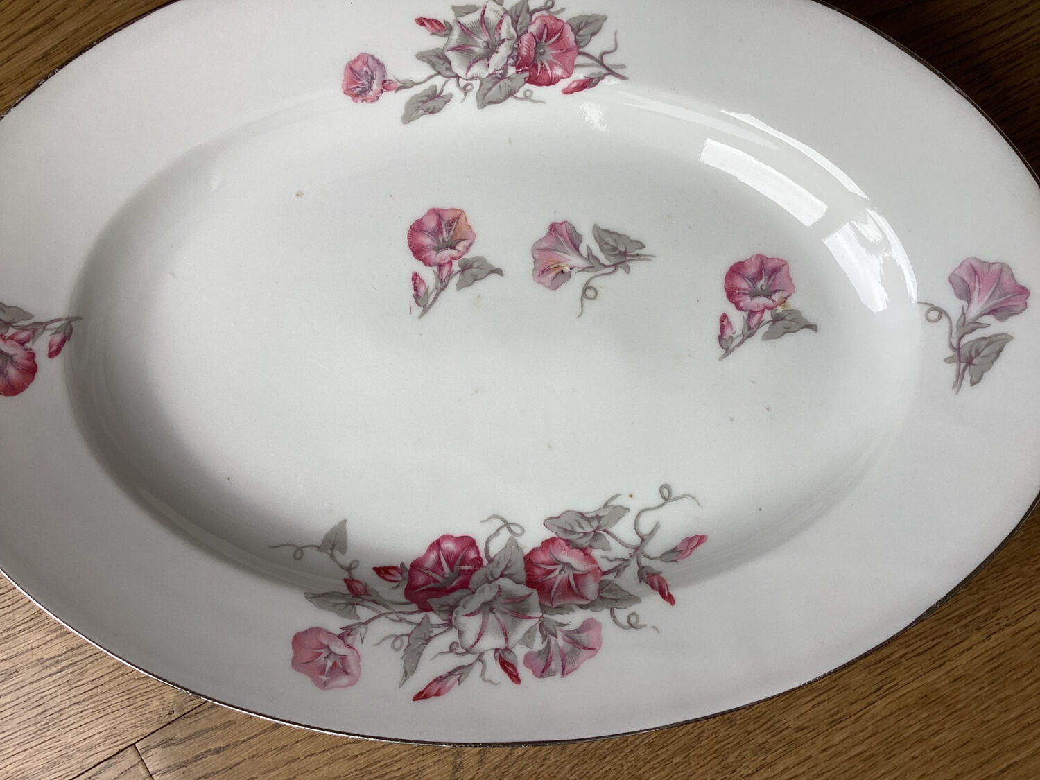 Old oval serving dish L.J. Cie Vierzon
