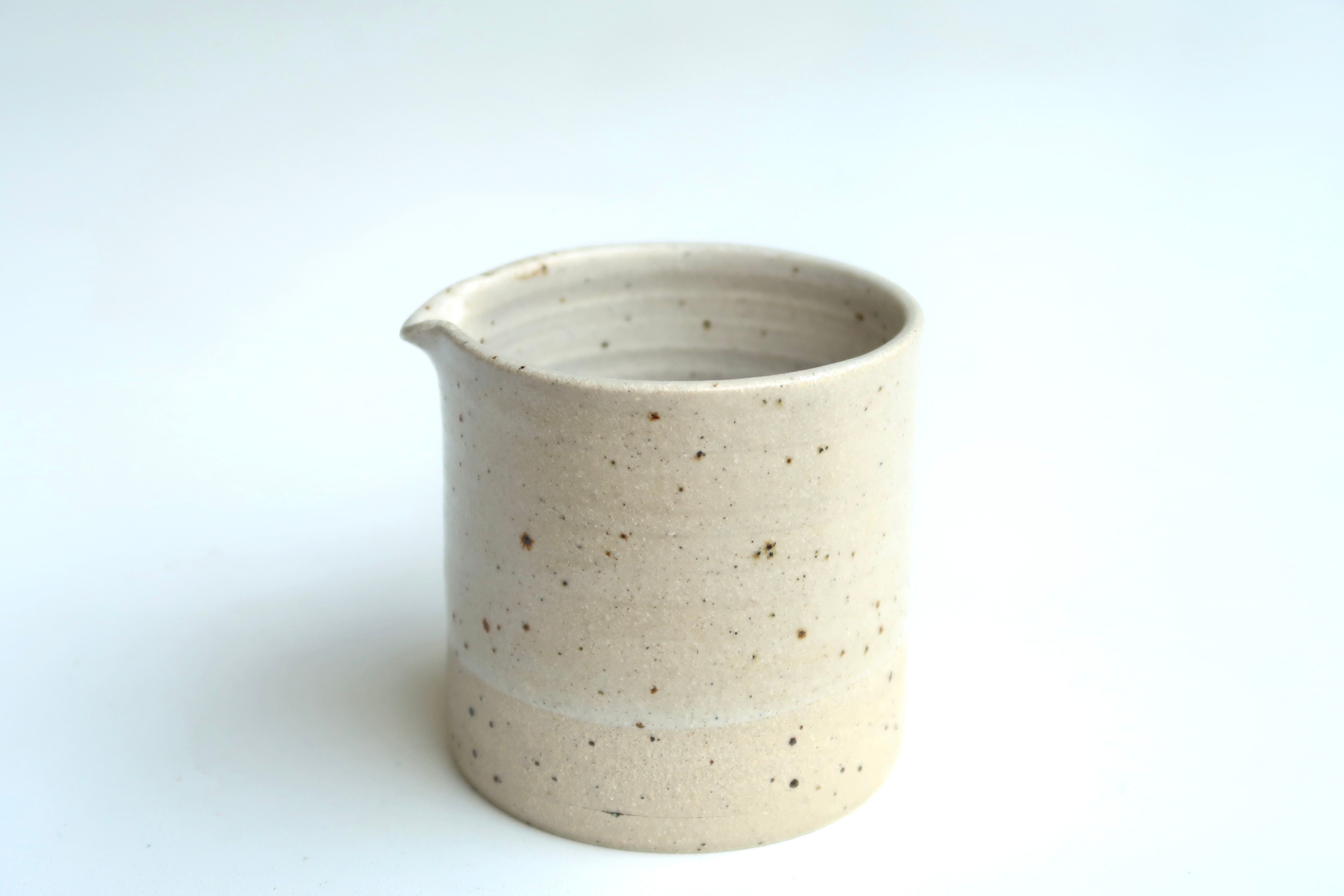 Beige ceramic creamer milk pot, 70s