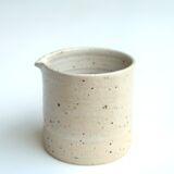 Beige ceramic creamer milk pot, 70s
