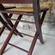 Pair of folding cane chairs