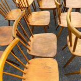 Suite of 18 mismatched Scandinavian chairs