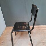 Black metal chair