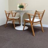 Paire de fauteuils compas anciens