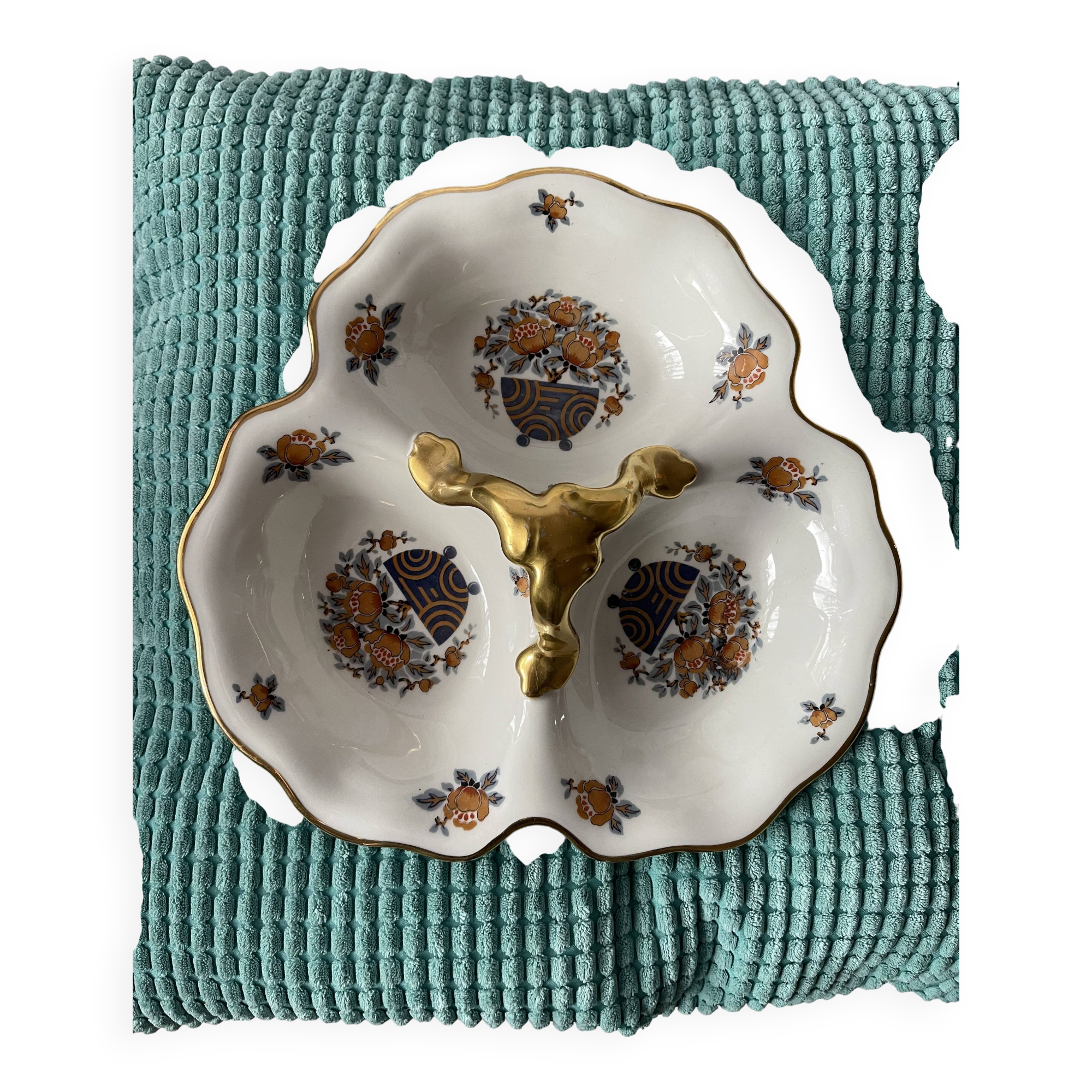 Plat mendiant en porcelaine