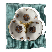 Mendiant plate in porcelain