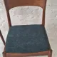 Pair of Henning Kjaernulf teak dining chairs sea blue-green, Denmark 1960s