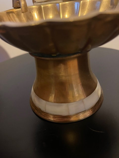 Gold vintage brass soap holder