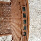 Vintage 50s osier and bamboo armchair