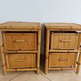 Bamboo bedside tables