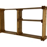 Vintage Wall shelf rack Pinewood wood 70s design