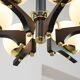 Mid-Century Modern Italian Brass and Opaline Chandelier