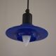 Set of 4 vintage blue glass pendants, made by Design Light A/S, Denmark, 1990s.