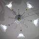 Amazing Art Decò Murano Glass Chandelier 5 Light, 1950