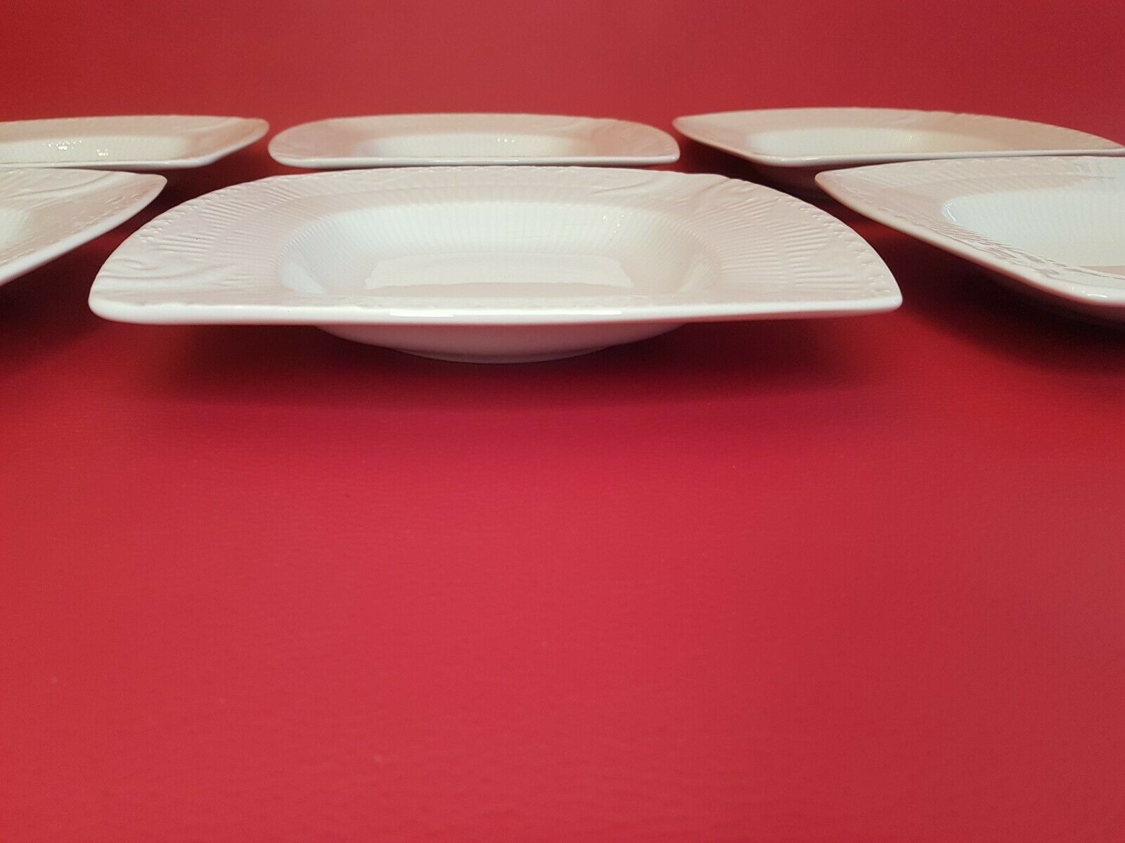 Service 6 square hollow plates porcelain Royal Copenhagen