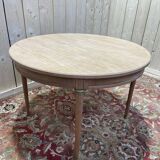 Table de salle à manger Louis XVI en merisier et deux allonges