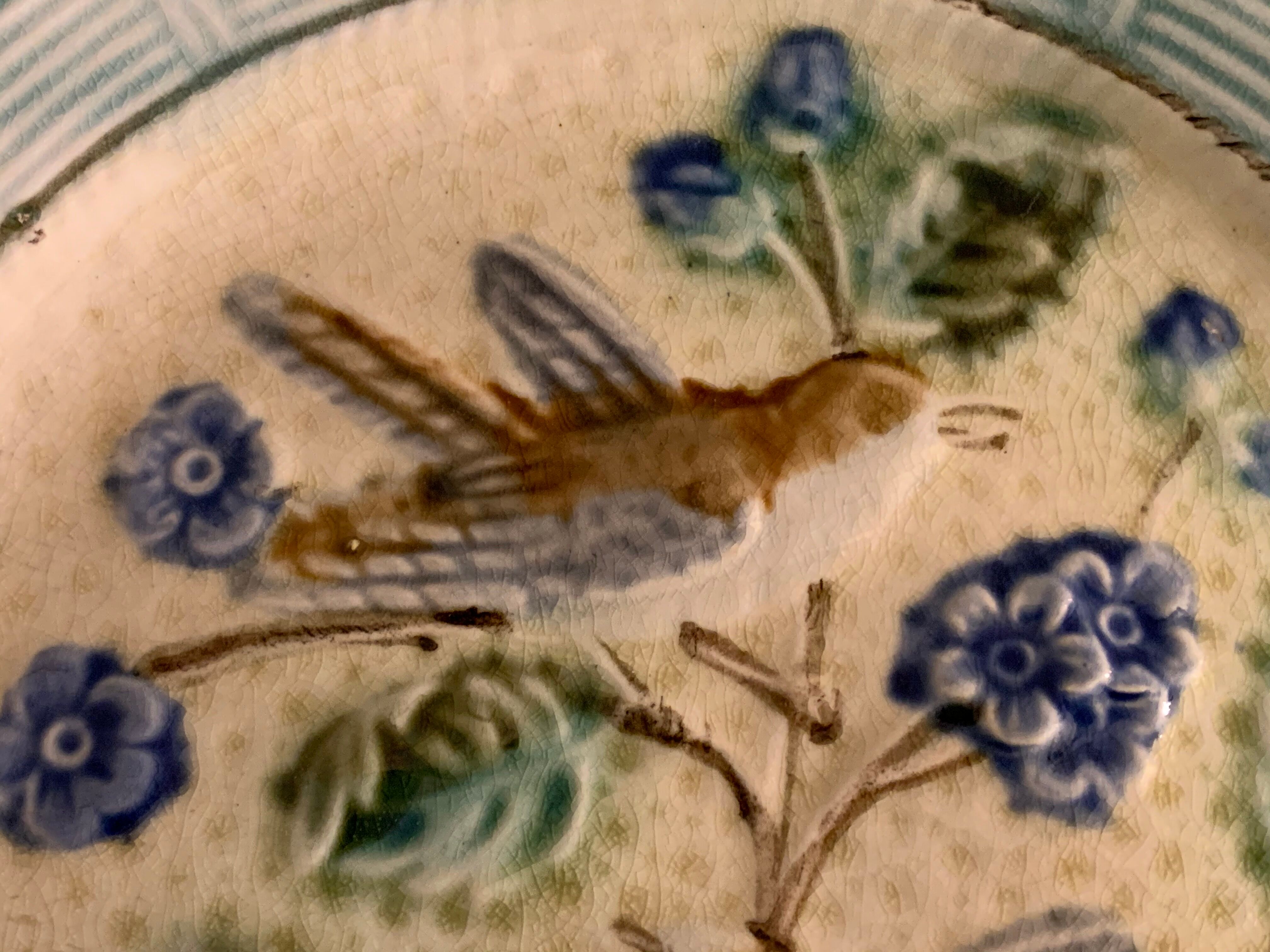 8 dessert plates in late 19th century dabbling