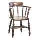 Wooden English antique pub/captain chair from the late 19th century