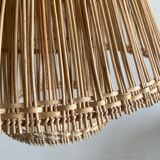 Rattan pendant lamp or light in the shape of an Asian lantern