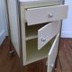 bedside table stainless steel lacquered metal 80s design