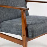 Vintage Black Club Armchair, 1970s