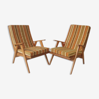 Pair of compass foot chairs