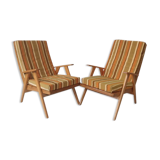 Pair of compass foot chairs