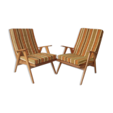 Pair of compass foot chairs