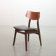 Elegant Set of 2 Webe Teak Wooden Dining Chairs by Louis van Teeffelen, 196