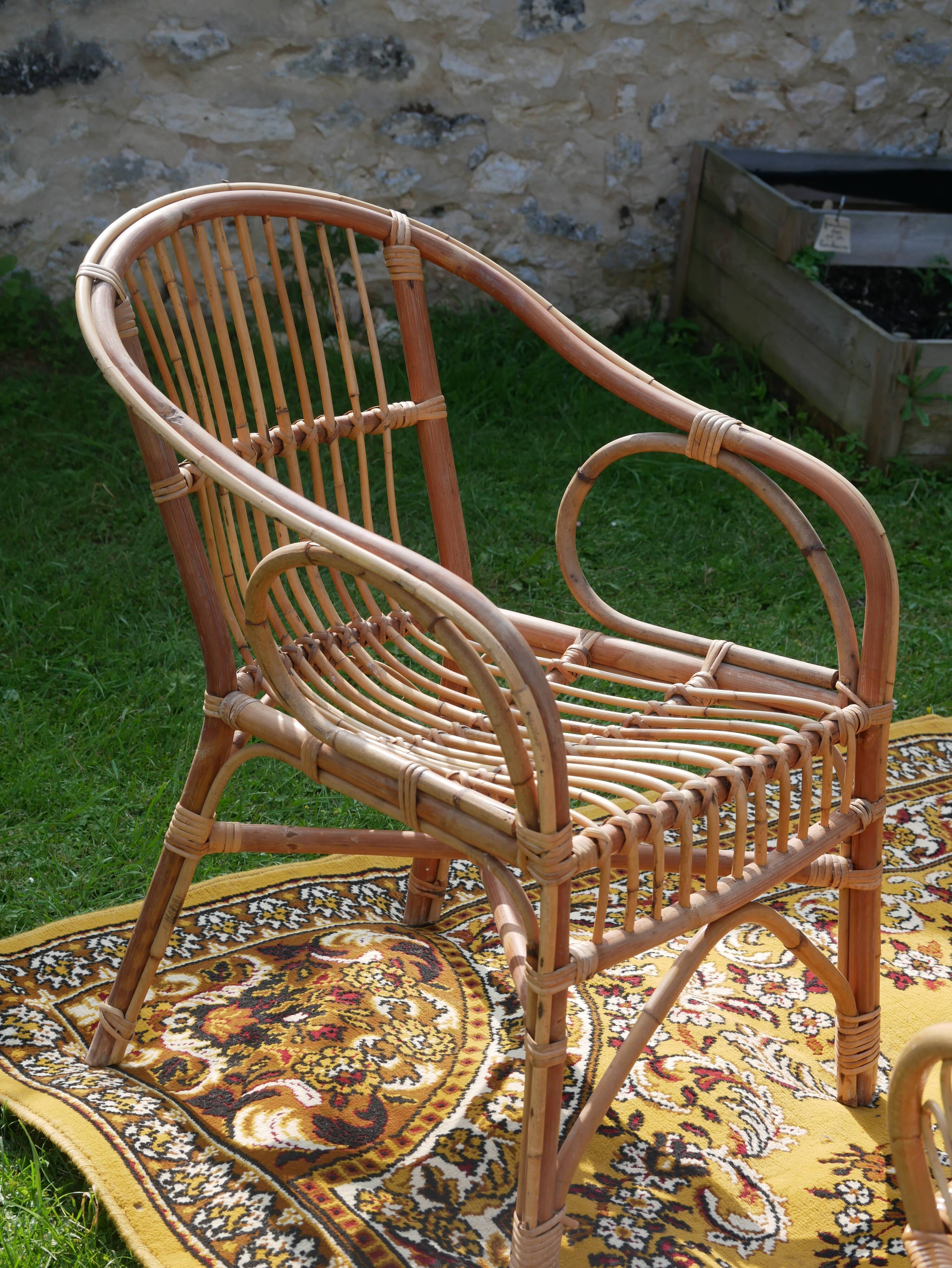 4-piece rattan lounge set